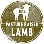 Pasture-raised lamb seal for freeze dried lamb heart bites packaging.