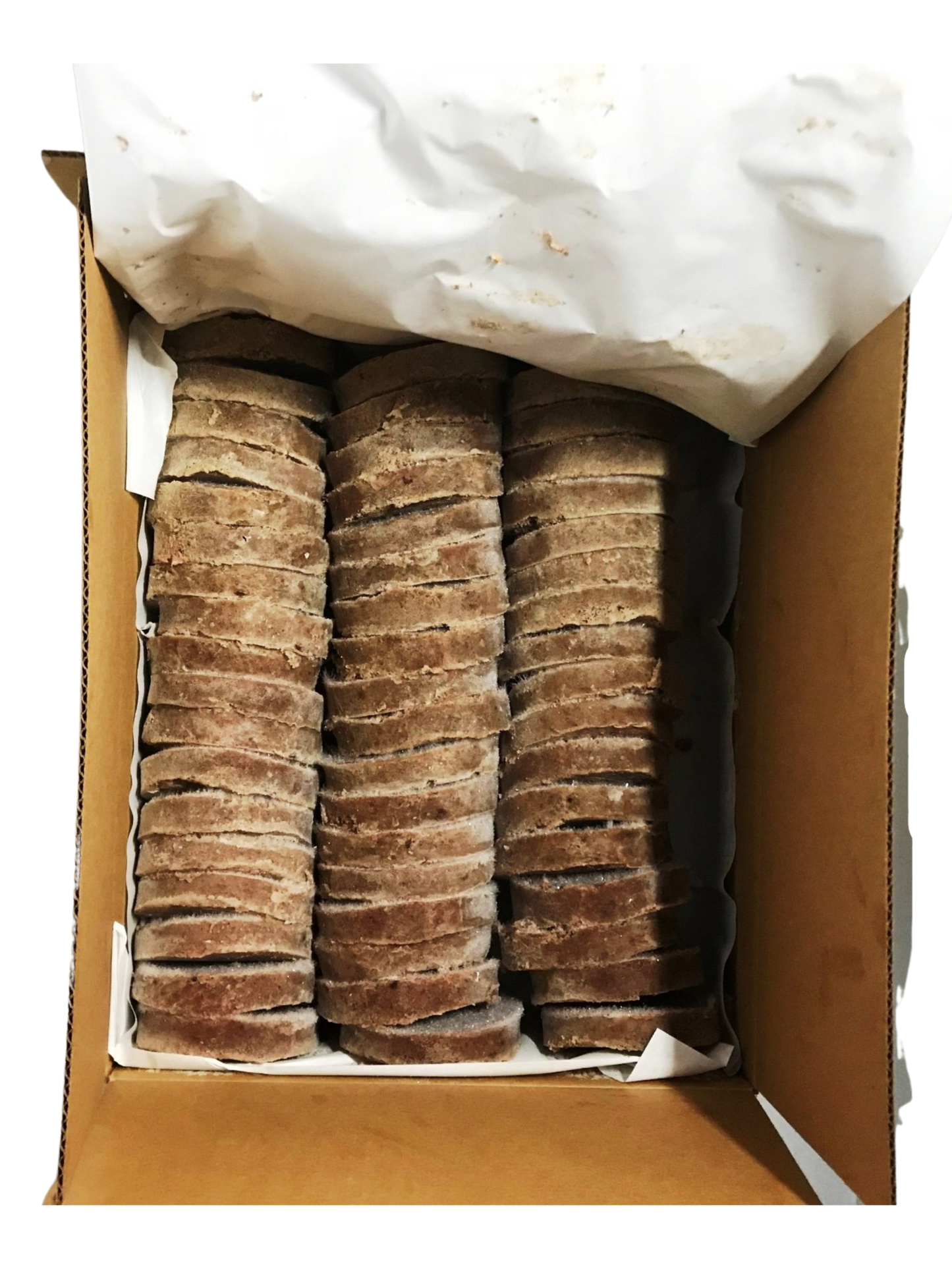 Box of K-9 Kraving Chicken Beef & Vegetable Formula Raw Dog Food slices.