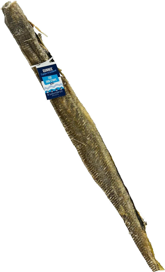 Cod Skin Strips pet treats made from fresh, sustainably sourced Icelandic fish.