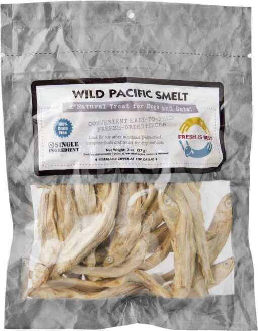 Freeze Dried Wild Pacific Smelt DFW Raw Dog Food Fresh Is Best Freeze Dried Treats Freeze Dried Wild Pacific Smelt