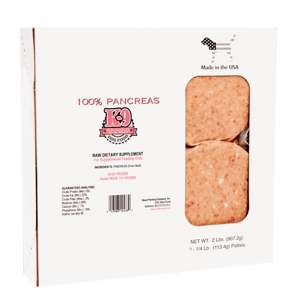 Ground Beef Pancreas DFW Raw Dog Food K-9 Kraving Frozen Supplement Pancreas