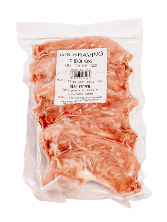 Chicken Necks DFW Raw Dog Food K-9 Kraving Frozen Supplement Chicken Necks