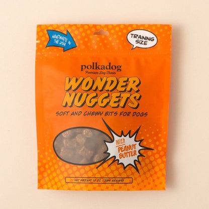 Wonder Nuggets Training Bits Peanut Butter Soft & Chewy Dog Treats DFW Raw Dog Food PolkaDog Bakery  Nuggets Training Bits Peanut Butter Soft & Chewy Dog Treats