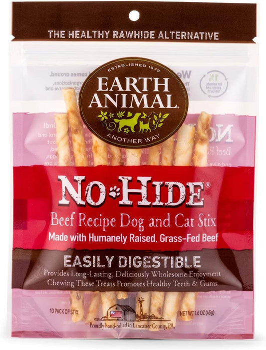 Beef Stix DFW Raw Dog Food Earth Animal Dry Treats -Hide Beef Stix