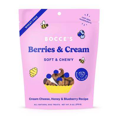 Berries & Cream Soft & Chewy Dog Treats DFW Raw Dog Food Bocce's Bakery Dry Treats Bakery Berries & Cream Soft & Chewy Dog Treats