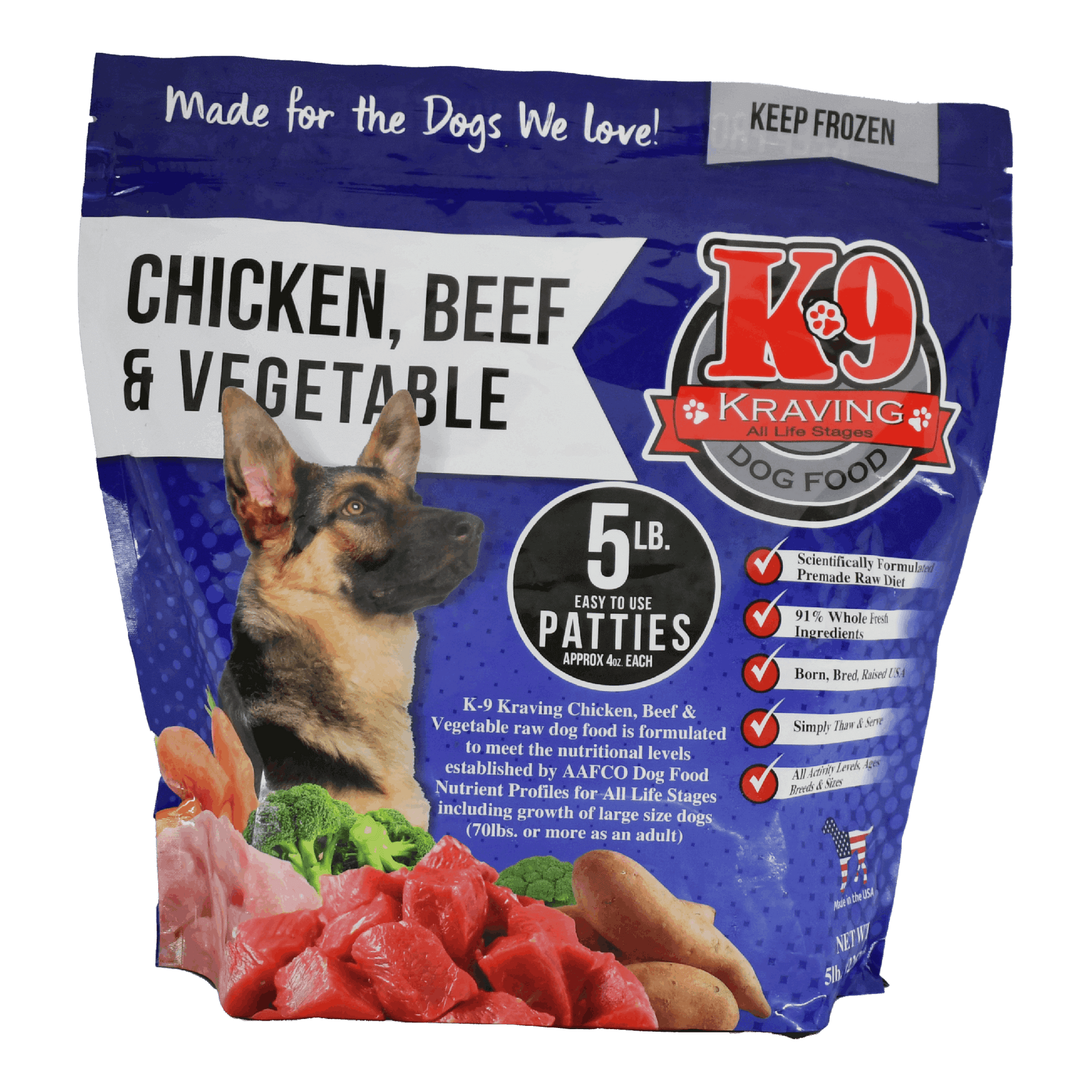 Chicken Beef Vegetable Formula Raw Dog Food K 9 Kraving DFW