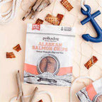 Alaskan Salmon Chips dog treats in 4oz bag made from 100% wild caught sustainable Alaskan salmon