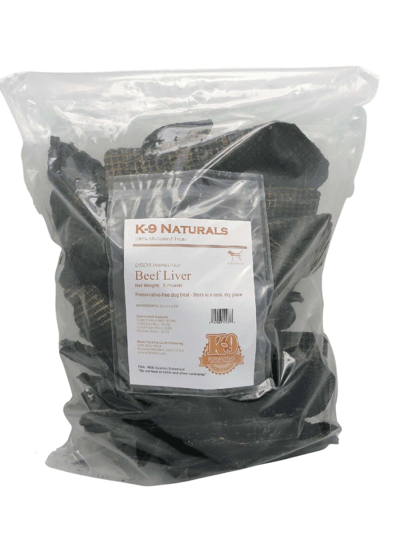 Beef Liver Chips 5 lb Bag for Dogs - Gourmet Treats for Canine Health