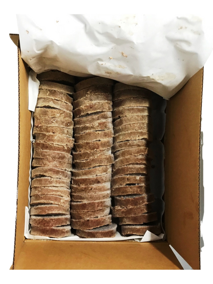 Box of K-9 Kraving Chicken Beef & Vegetable Formula Raw Dog Food slices.