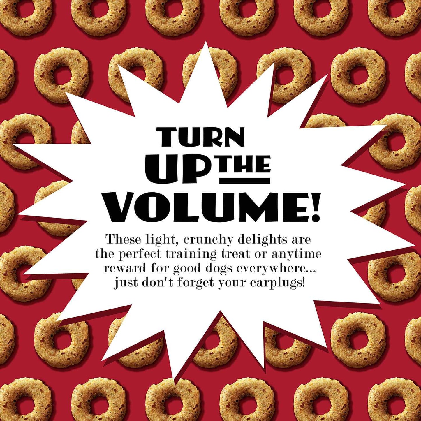 CRUNCH O's Pot Roast Punchers dog treats with light, crunchy texture; perfect for training.