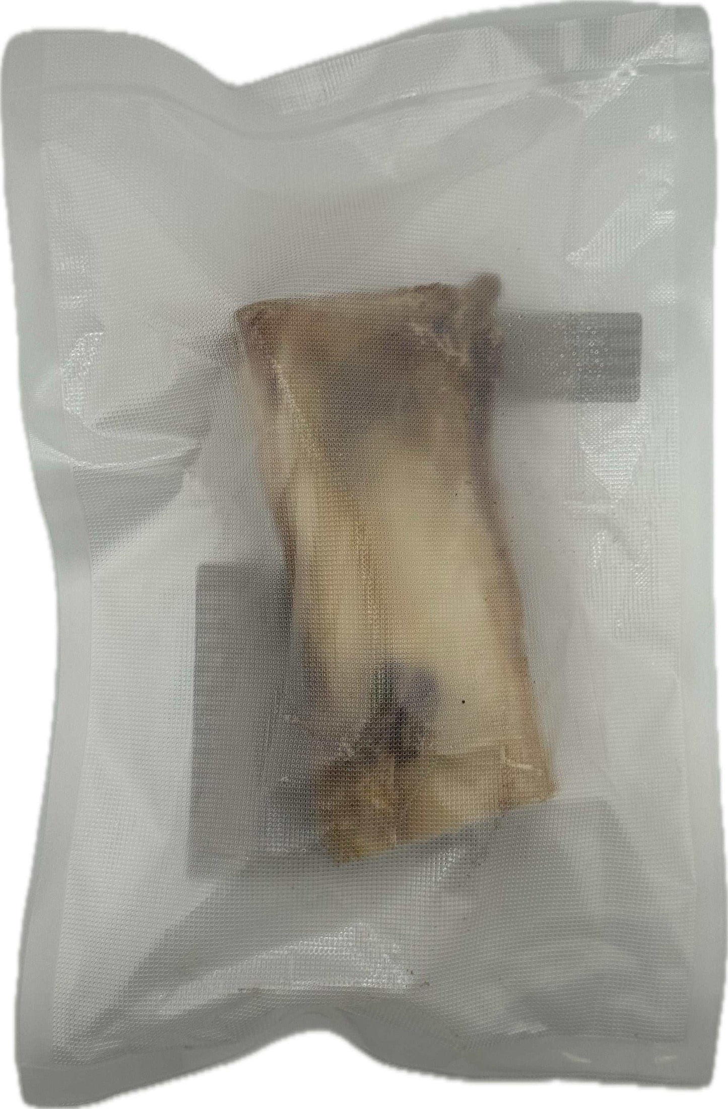 Dried Beef Bone in vacuum packaging, 4-6 inch, USA sourced, natural dog chew.