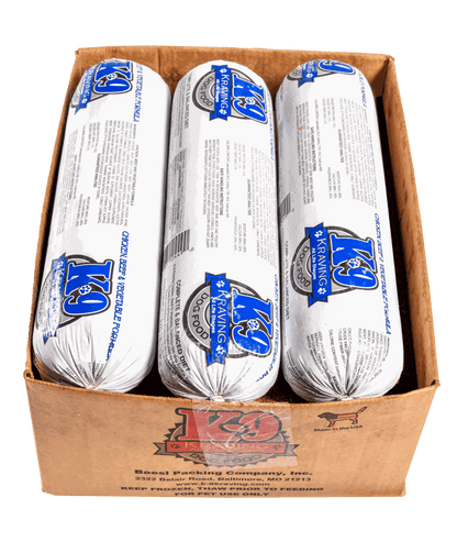 Chicken Beef & Vegetable Raw Dog Food Rolls in Box