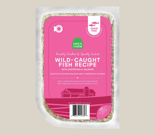 Wild-Caught Fish Freshly Crafted Dog Food-Fresh Food-Open Farm-6 lb Case - Six 16 oz Pouches-DFW Raw Dog Food