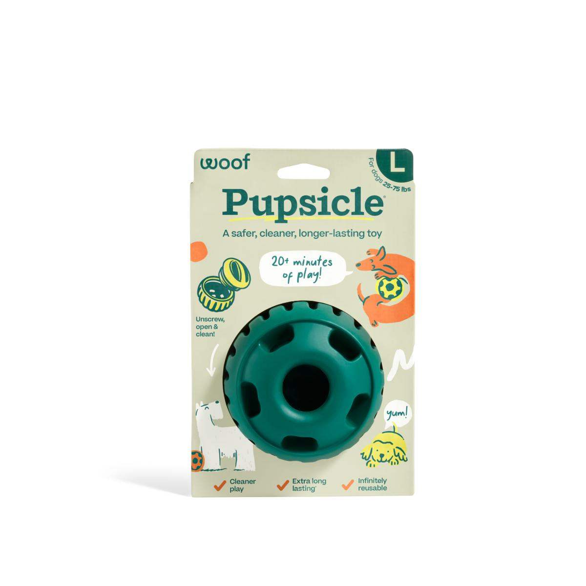 Woof Dog Toy Pupsicle Green Large Woof Dog Toy Pupsicle Green Large