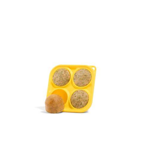 Pupsicle Treat Mix in yellow mold for homemade dog pupsicles