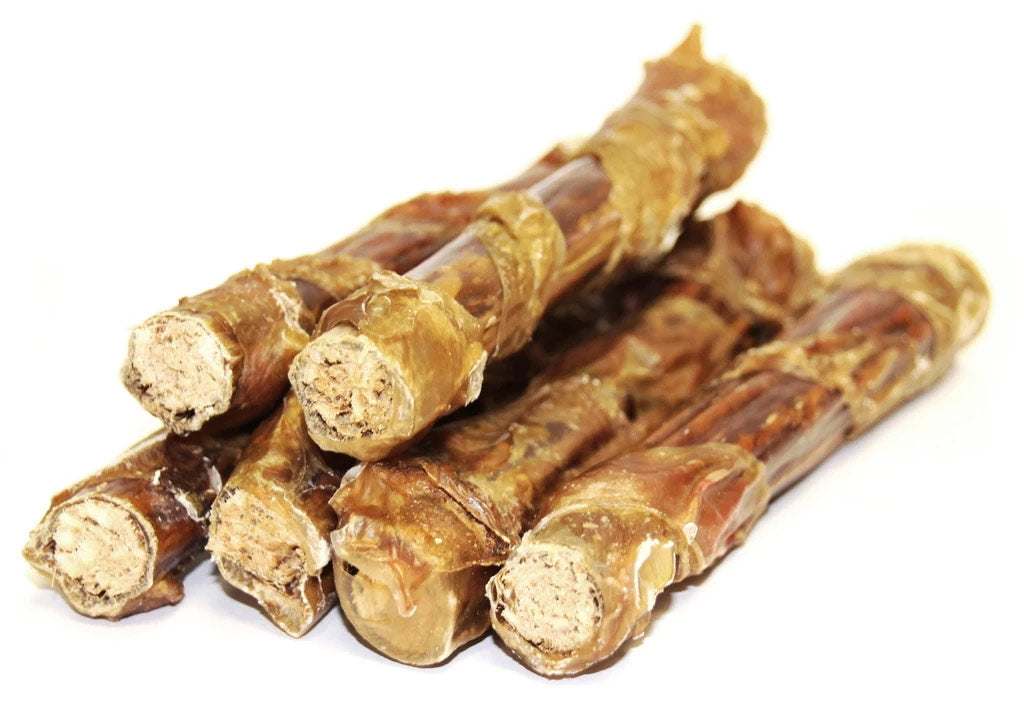 Tremenda Chewy Bulls dog treats made from beef gullet and bladder, medium chew for dogs over 30lbs