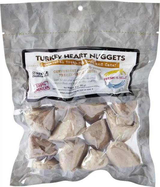 Freeze Dried Turkey Heart Nuggets - Single Ingredient Dog Treat