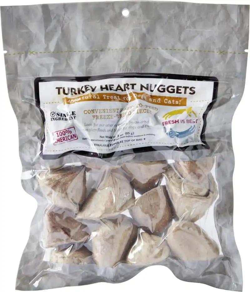 Freeze Dried Turkey Heart Nuggets DFW Raw Dog Food Fresh Is Best Freeze Dried Treats Freeze Dried Turkey Heart Nuggets