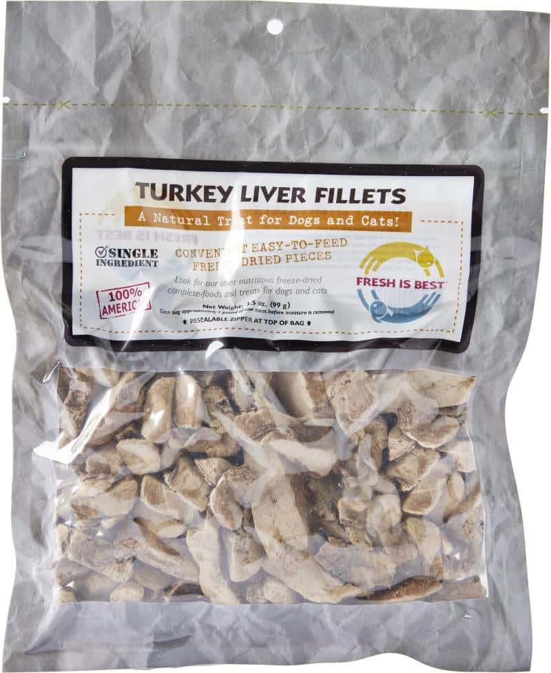 Freeze Dried Turkey Liver Fillets DFW Raw Dog Food Fresh Is Best Freeze Dried Treats Freeze Dried Turkey Liver Fillets