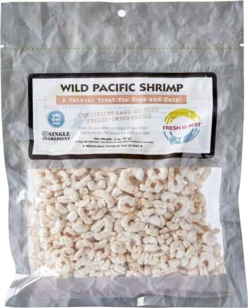 Freeze Dried Wild Pacific Shrimp DFW Raw Dog Food Fresh Is Best Freeze Dried Treats Freeze Dried Wild Pacific Shrimp