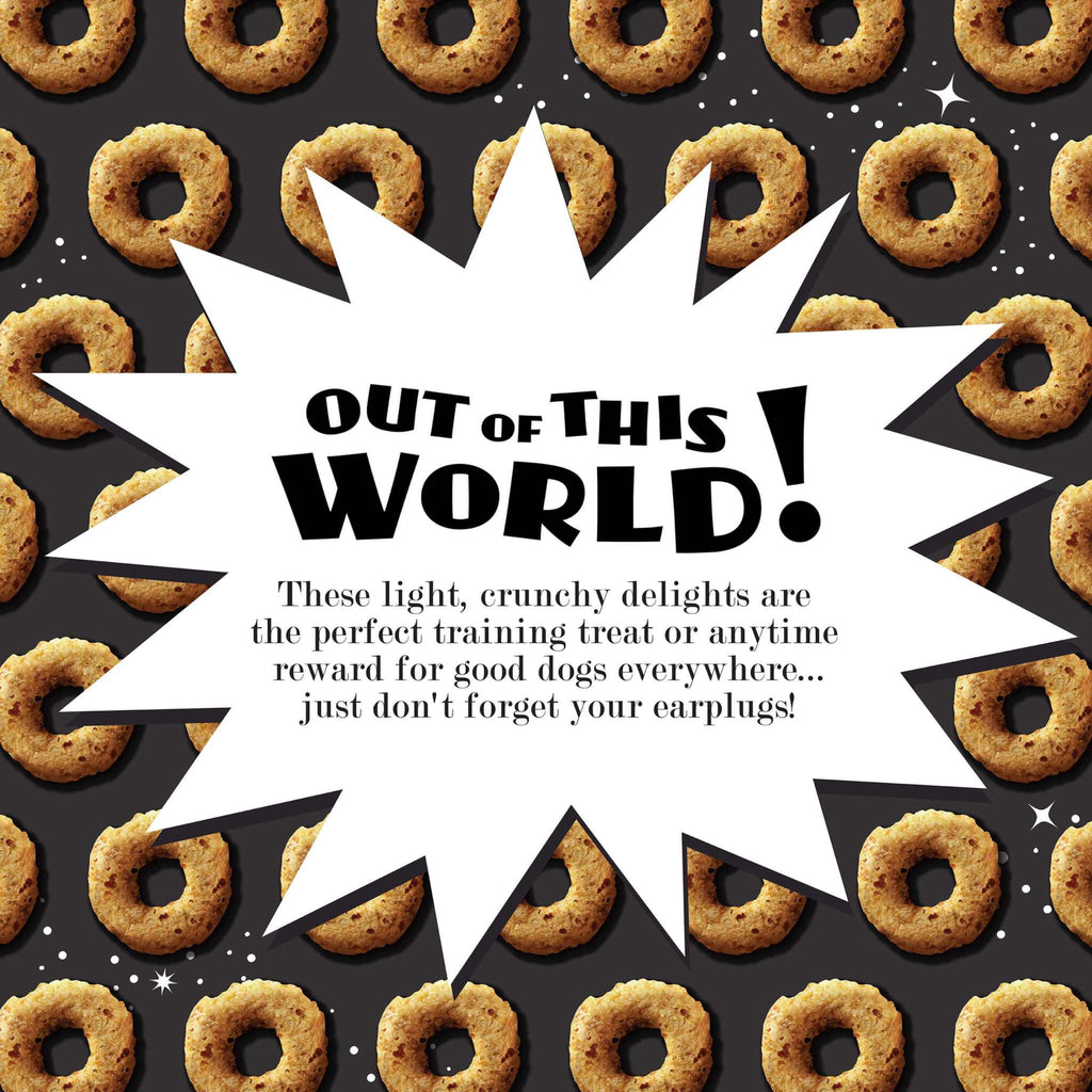 CRUNCH O's Bacon Blasters dog treats with crunchy texture, low calorie, suitable for all breeds.
