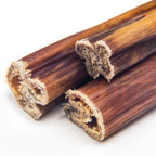 Close-up of 6-inch hollow beef gullet sticks dog chews made from 100% beef esophagus