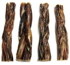 Braided beef gullets dog chews made from 100% grassfed beef esophagus, soft and digestible chew for small to medium dogs