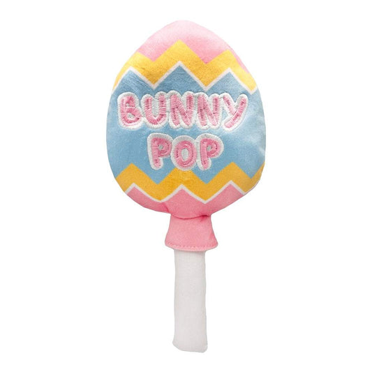Bunny Pop Dog Toy soft plush squeaky durable safe pet toy