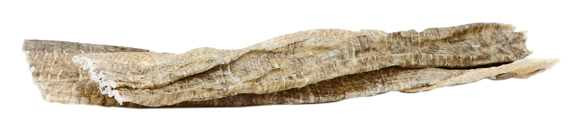 Long, air-dried cod skin strips dog chews rich in collagen and omega-3s