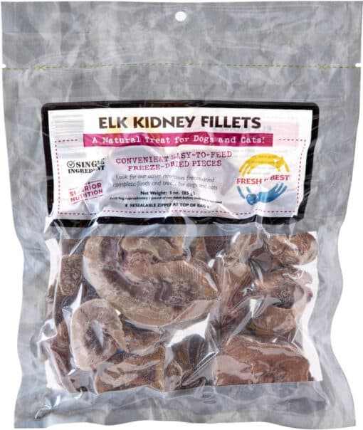 Freeze Dried Elk Kidney Fillets DFW Raw Dog Food Fresh Is Best Freeze Dried Treats Freeze Dried Elk Kidney Fillets