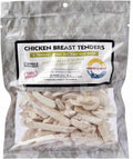 Freeze dried chicken breast tenders for pets in resealable bag.