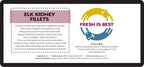 Freeze Dried Elk Kidney Fillets packaging for nutrient-rich dog and cat treats from Fresh Is Best®.