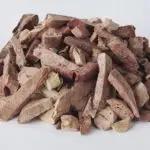 Freeze dried lamb lung fillets for pets, natural and nutritious treat.