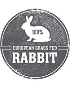 European grass-fed rabbit logo for Freeze Dried Rabbit Tenders.