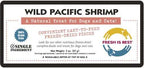 Freeze Dried Wild Pacific Shrimp Treats for Dogs and Cats, grain-free, single ingredient, resealable package.