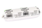Green Tripe frozen raw beef supplement in a white plastic tube with black text, green accents and sealed ends.
