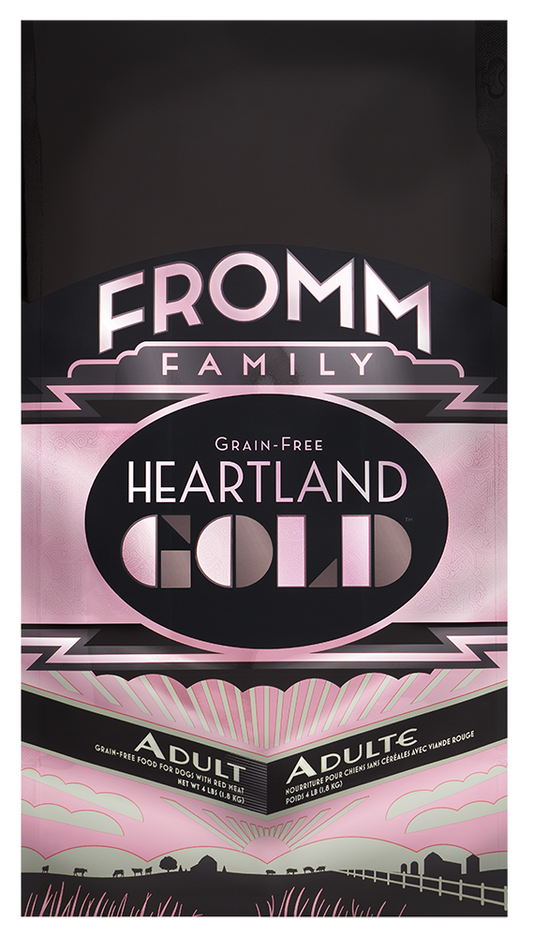 Heartland Gold Adult grain-free red meat dog food with beef, pork, lamb, and probiotics for digestion