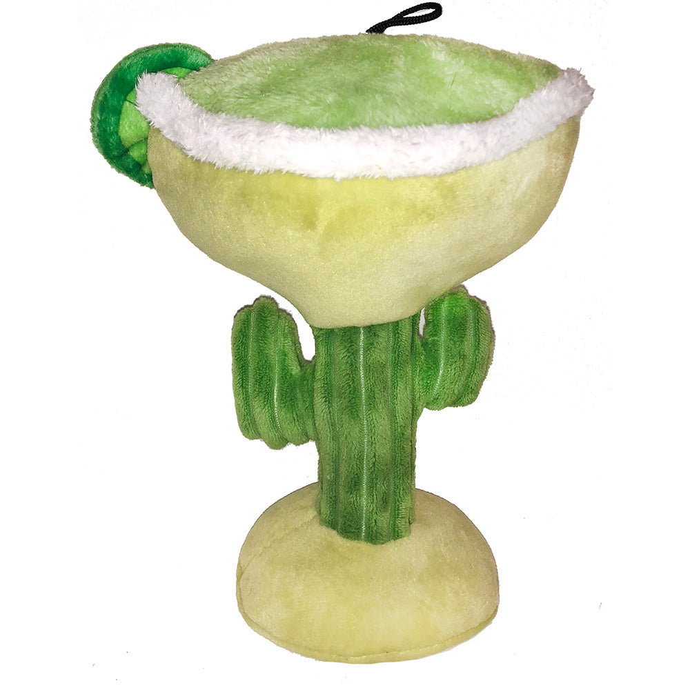 Margarita Loco Dog Toy soft plush with squeaker and reinforced seams in small and large sizes