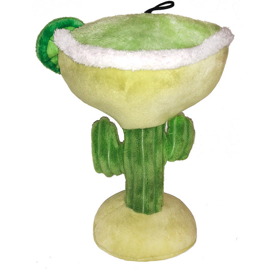 Margarita Loco Dog Toy soft plush with squeaker and reinforced seams in small and large sizes