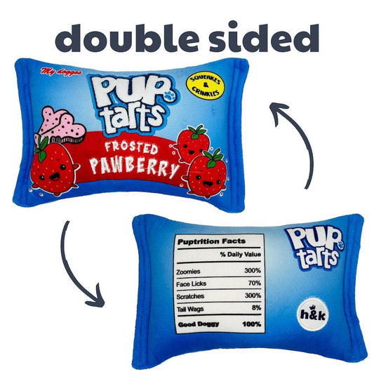 Pup-Tarts Frosted Pawberry Dog Toy soft plush squeaky toy safe durable for dogs