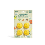 Pupsicle Treat Tray with four round yellow silicone molds, each featuring a raised cross-shaped center.
