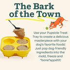 Pupsicle Treat Tray for DIY dog treats, made of food-grade silicone, easy to clean and freeze.