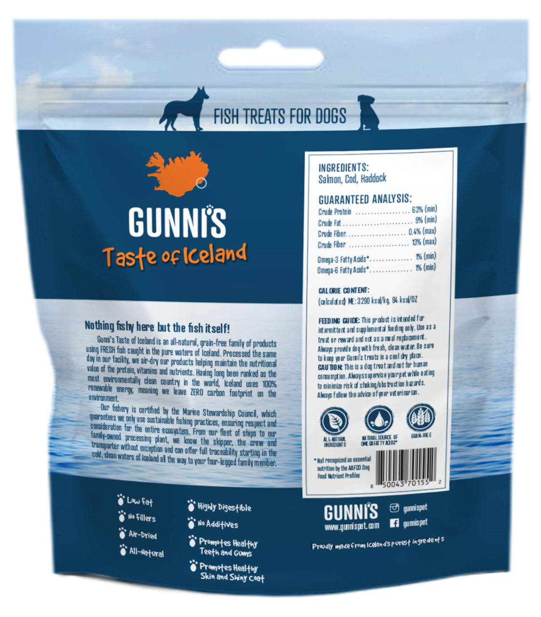 Salmon recipe wafers dog treats rich in omega-3 for training and small dogs