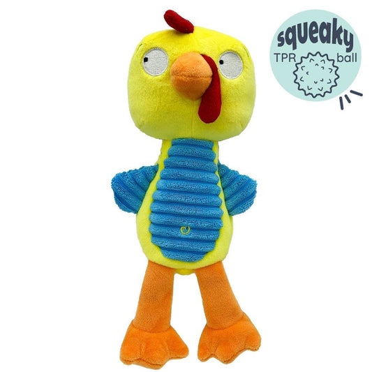 Slapples Kernel Pecker dog toy with flapping arms and squeaker ball for durable pet play