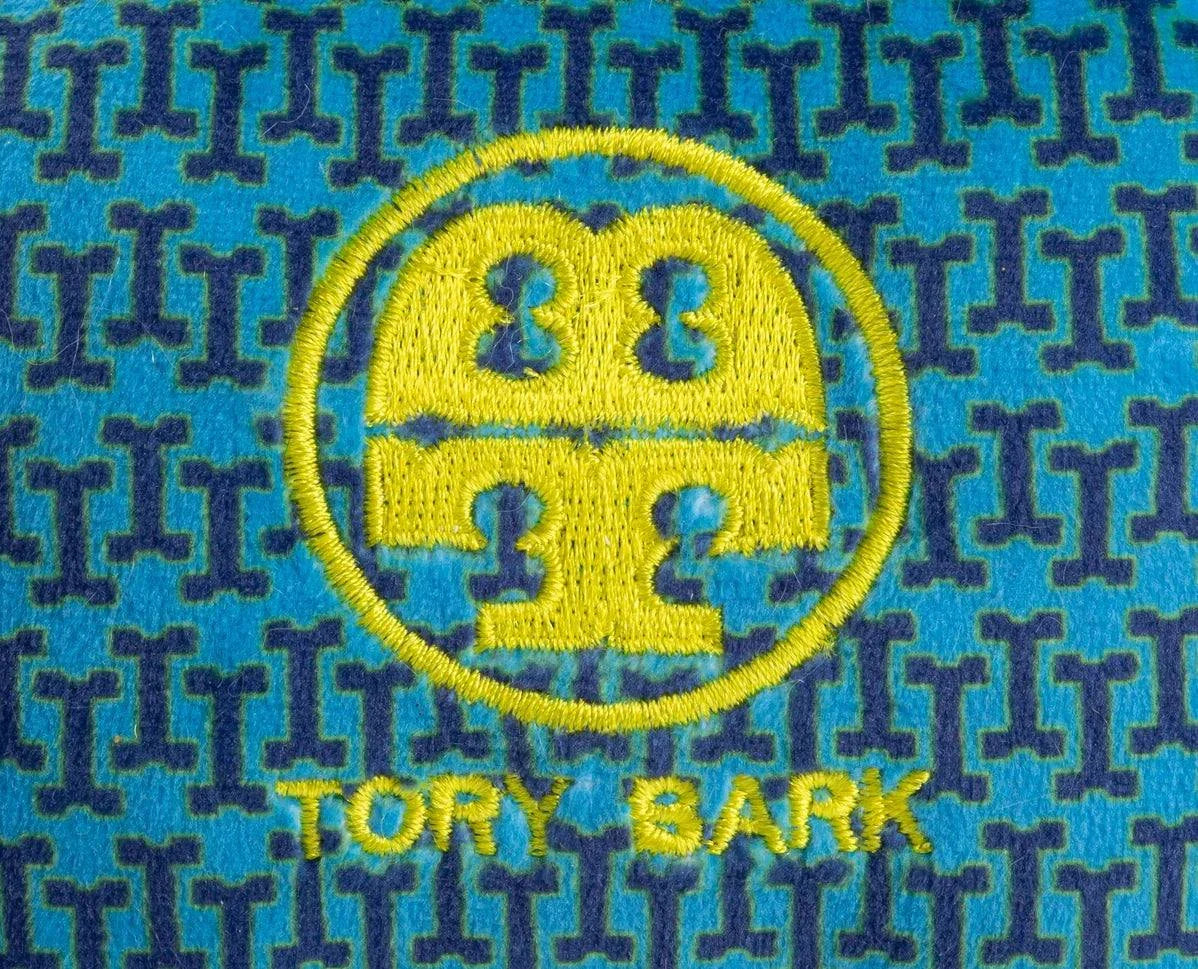 Tory Bark Handbag squeaker dog toy in velvety fabric measuring 6.5x5.25x4 inches