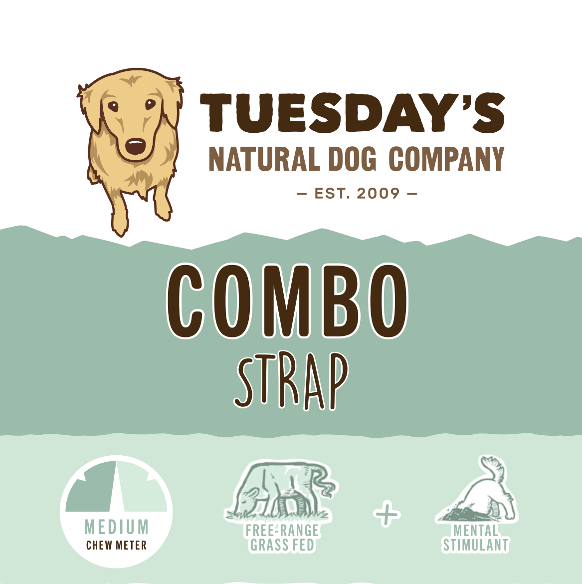 Tuesday’s manufacturer shelf talker: Beef Combo Strap. Chew meter Medium. Source: 2023 shelf talkers, page 31.
