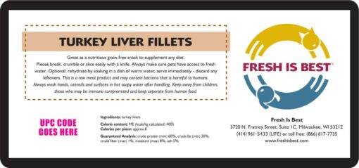 Freeze Dried Turkey Liver Fillets DFW Raw Dog Food Fresh Is Best Freeze Dried Treats Freeze Dried Turkey Liver Fillets